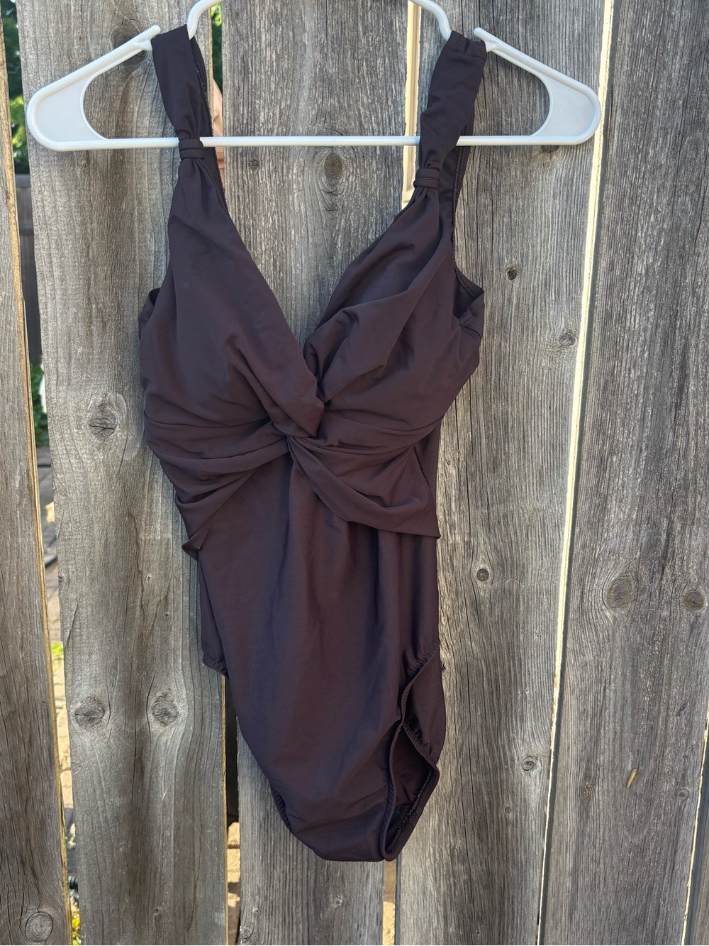 Miraclesuit Pandora Brown Twist-Front One-Piece Swimsuit with Tummy Control